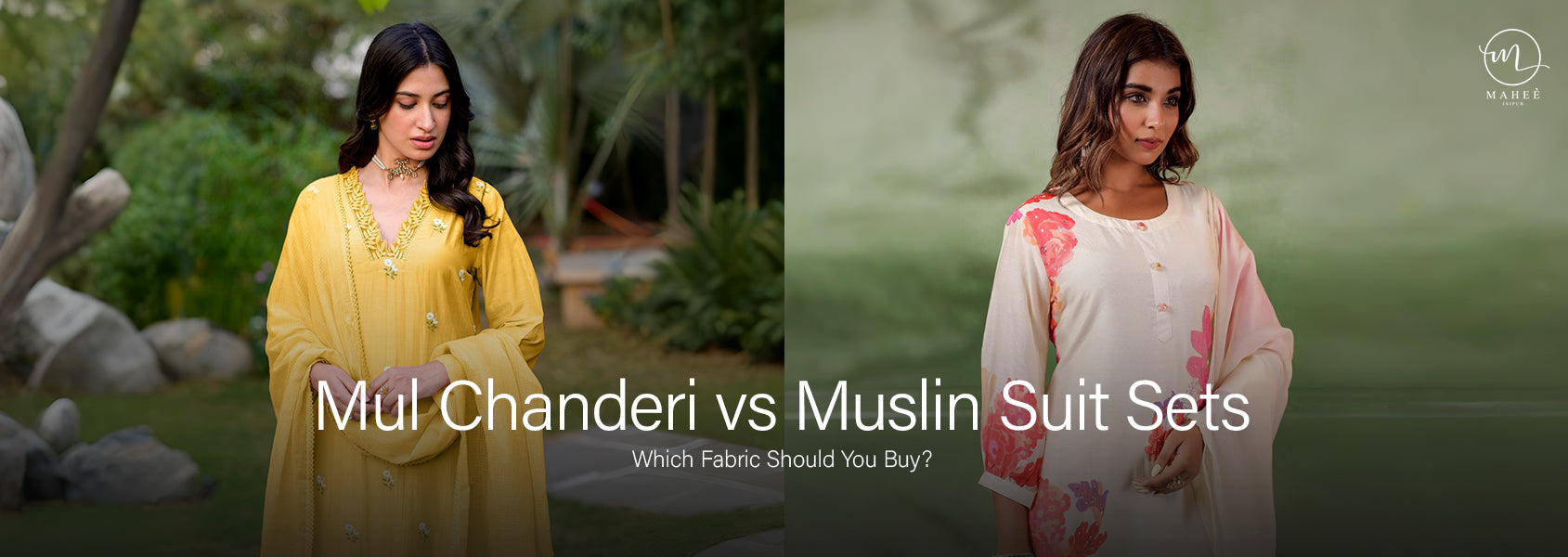 Mul Chanderi vs Muslin Suit Sets