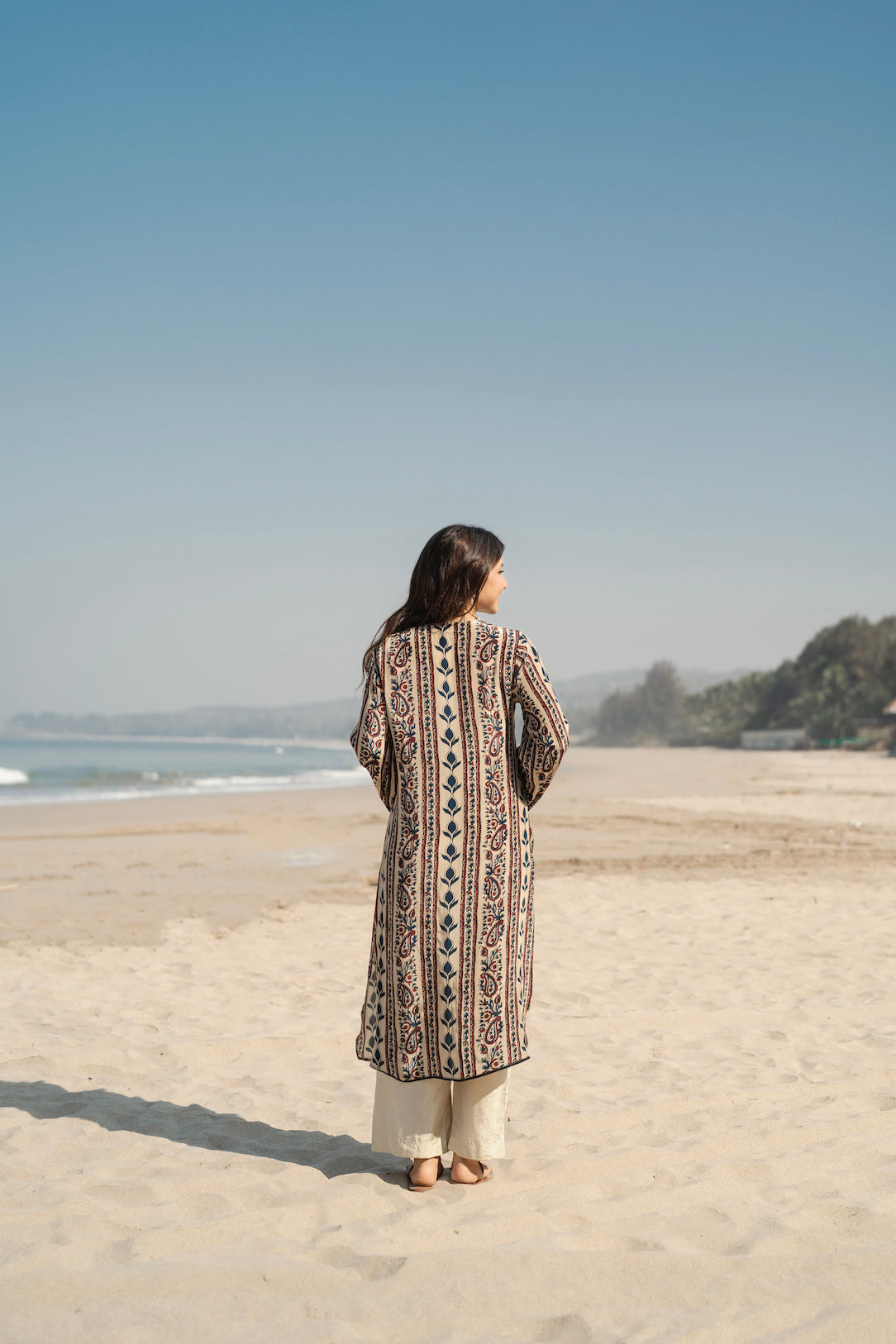 Mehar Ivory Kalamkari Floral Yoke Kurta Set
