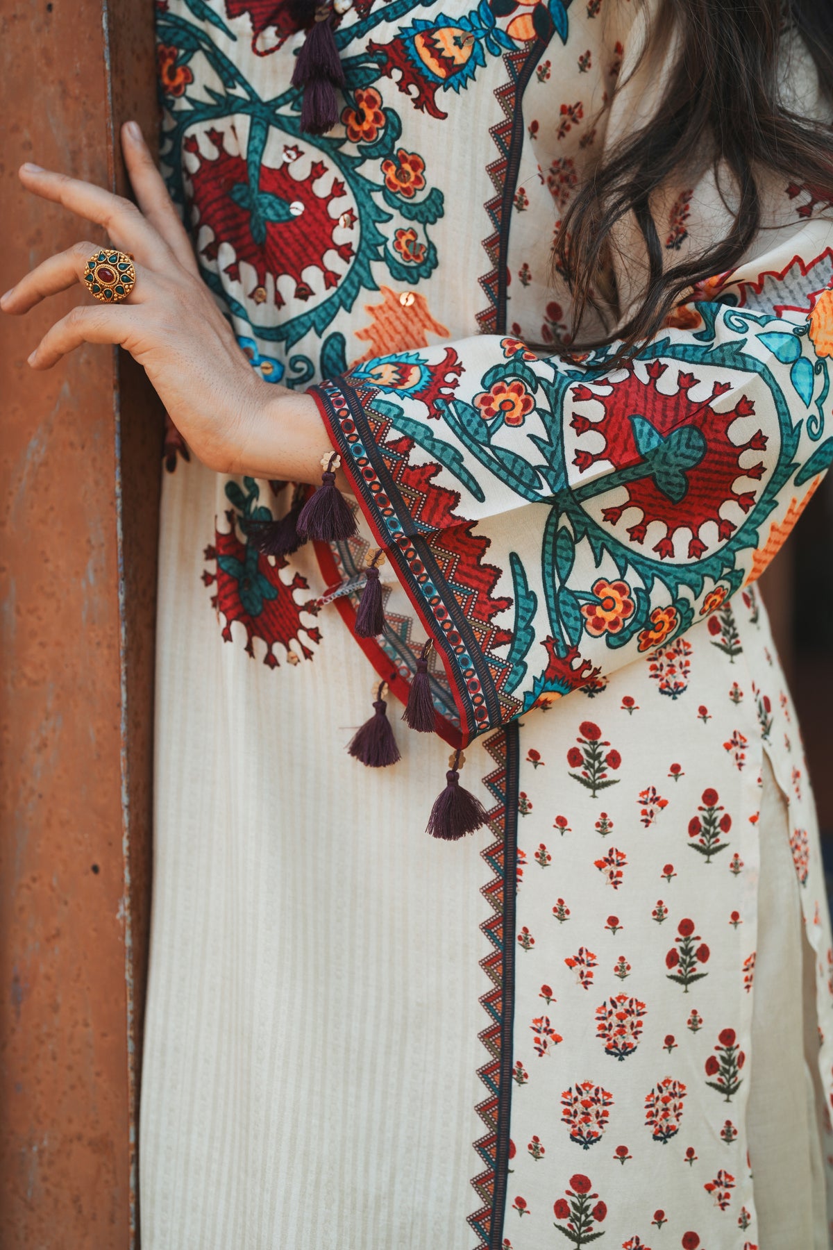 Rang Mahal Off White Muslin  Kurta Set