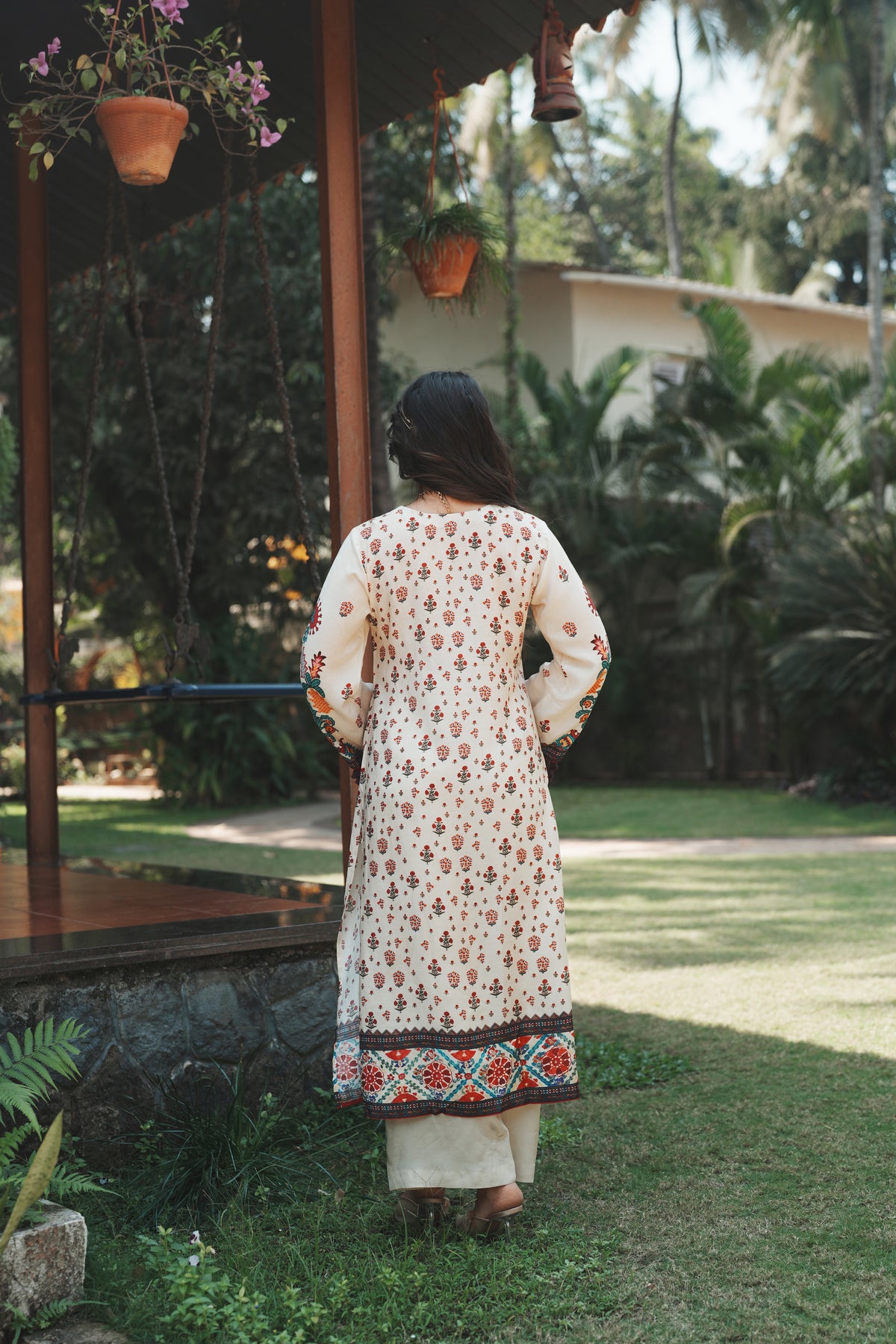 Rang Mahal Off White Muslin  Kurta Set