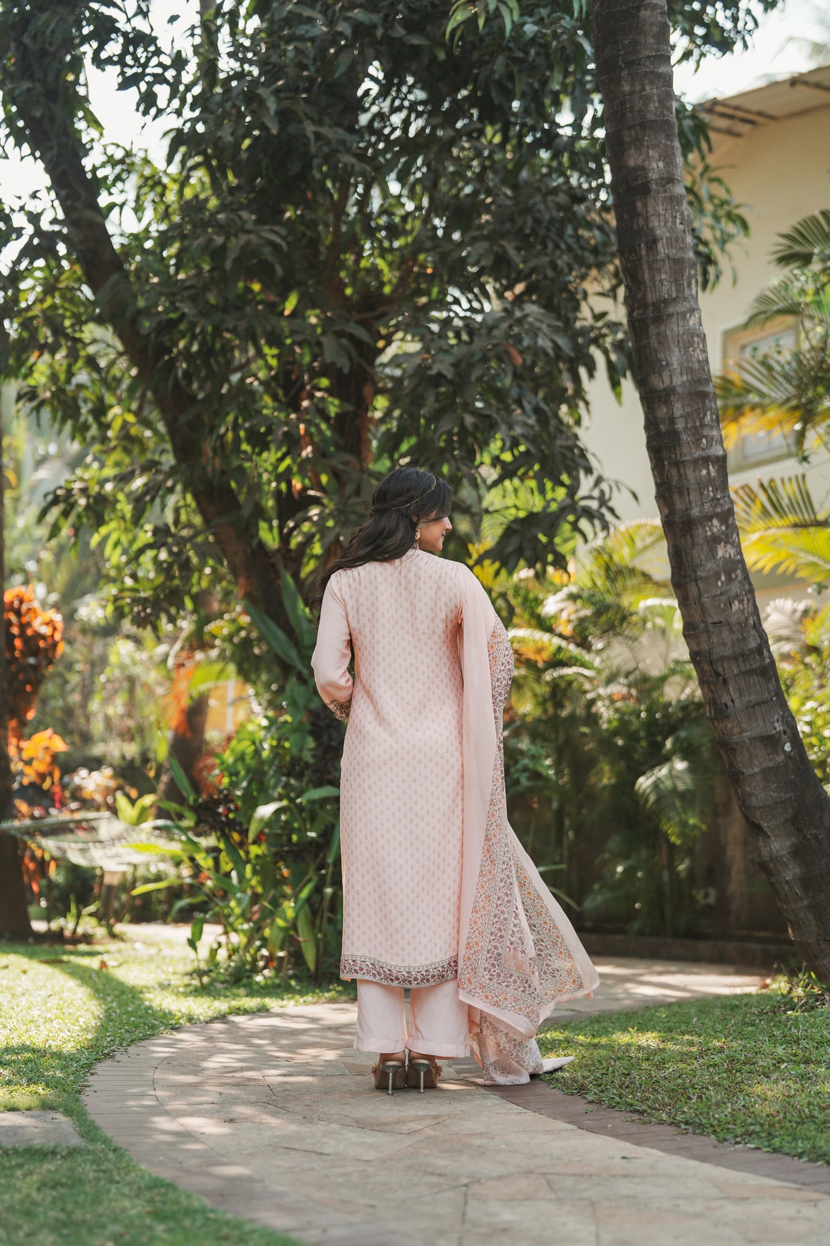 Noor Blush Pink Muslin Suit Set