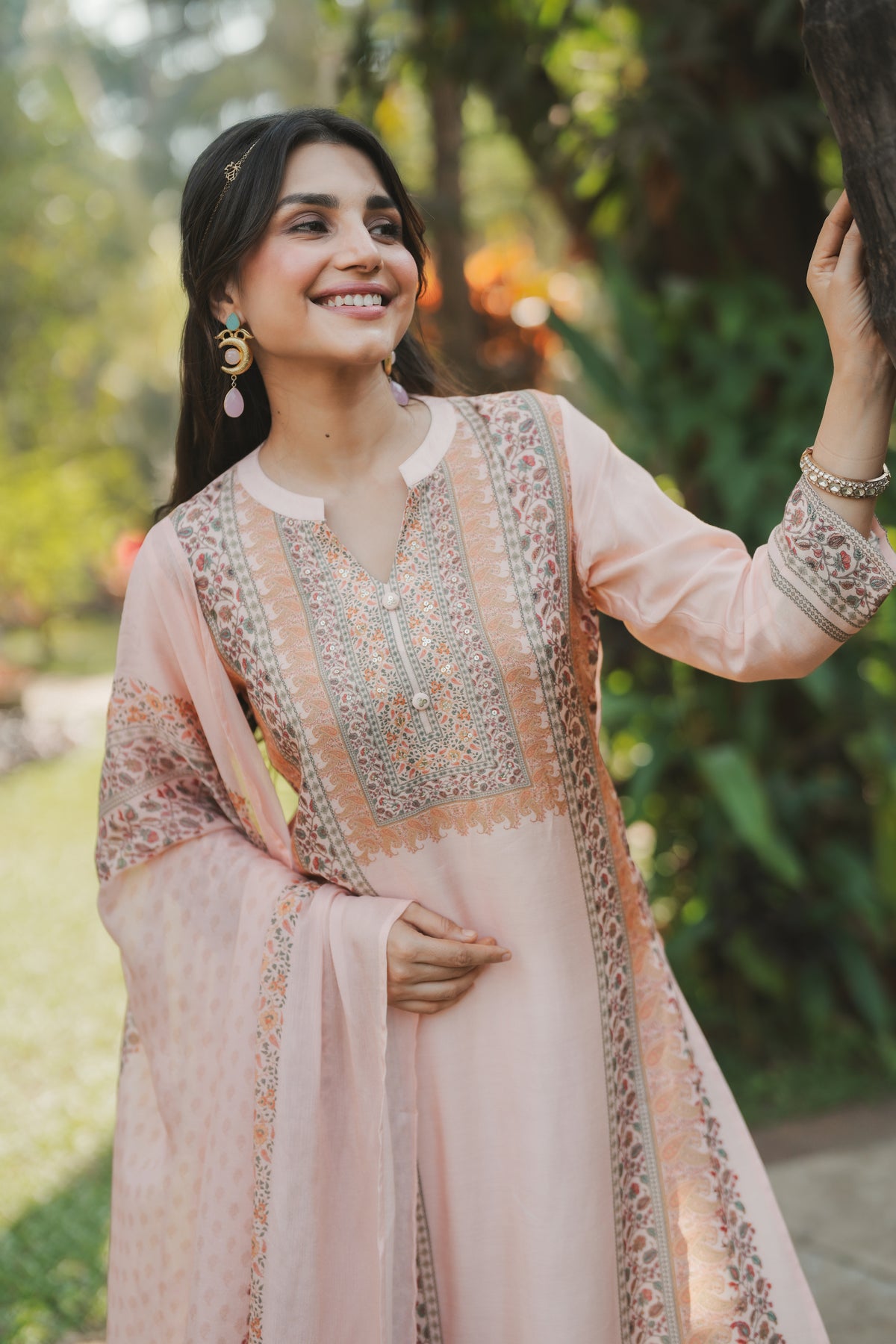 Noor Blush Pink Muslin Suit Set