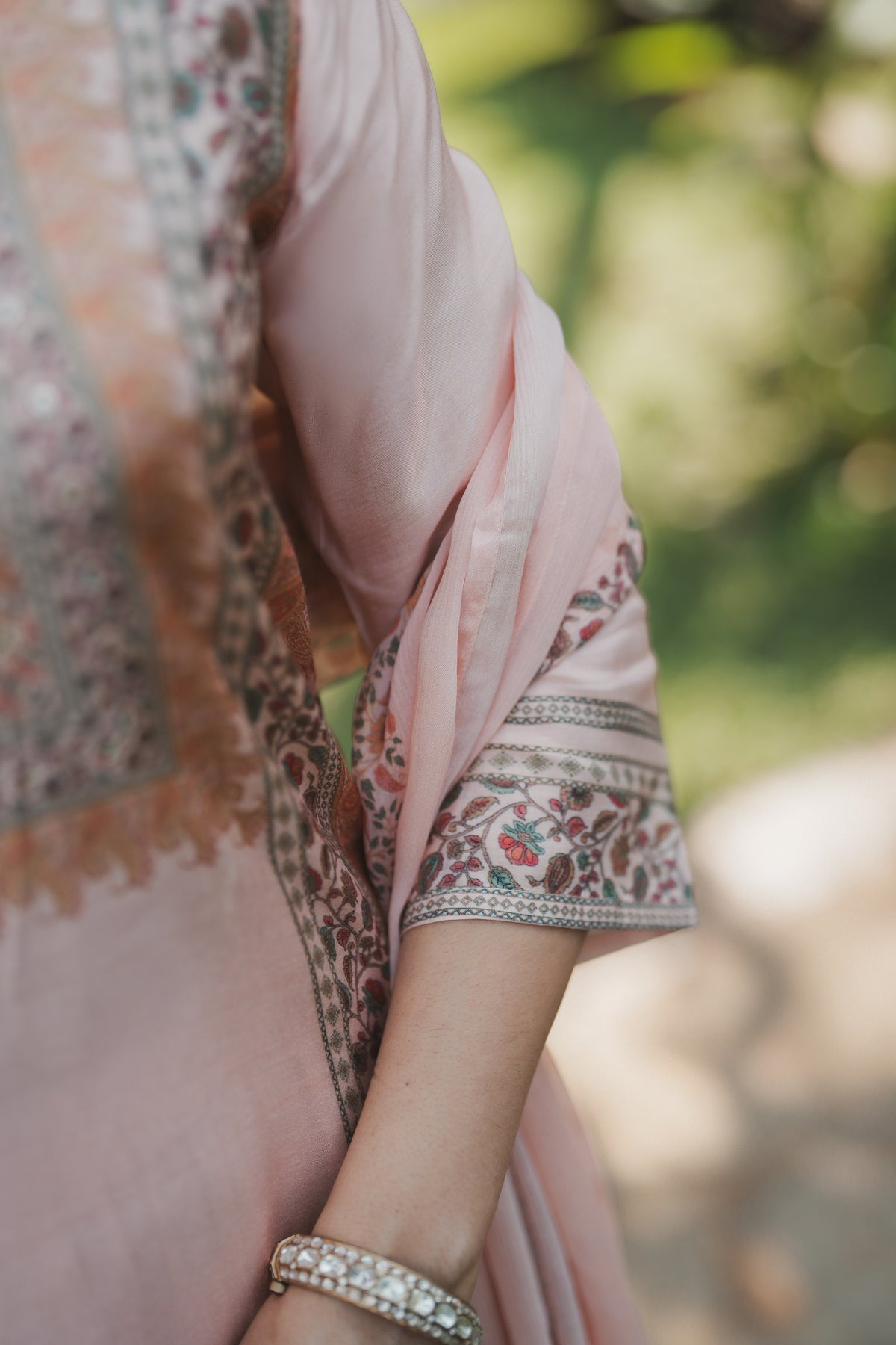 Noor Blush Pink Muslin Suit Set