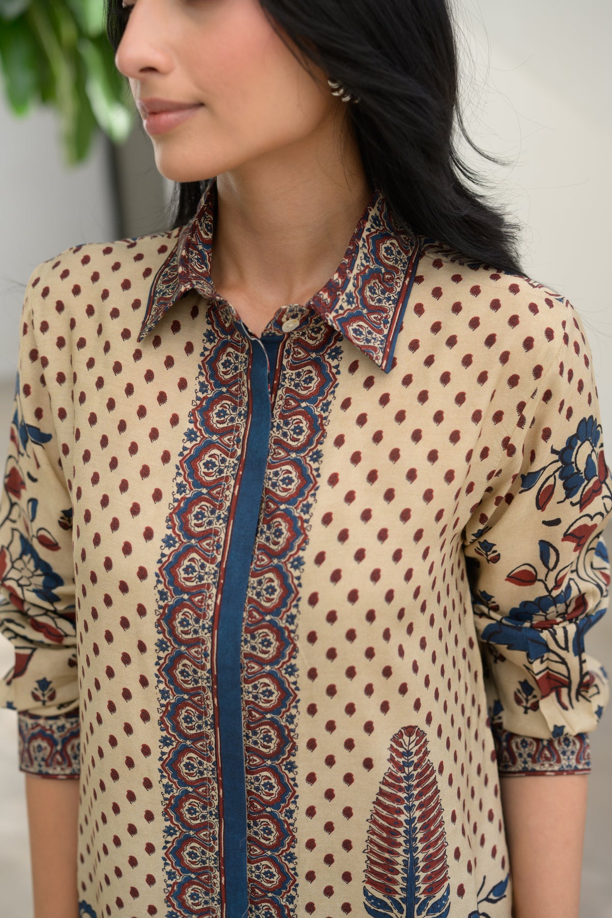 Block Placement Print Muslin Top