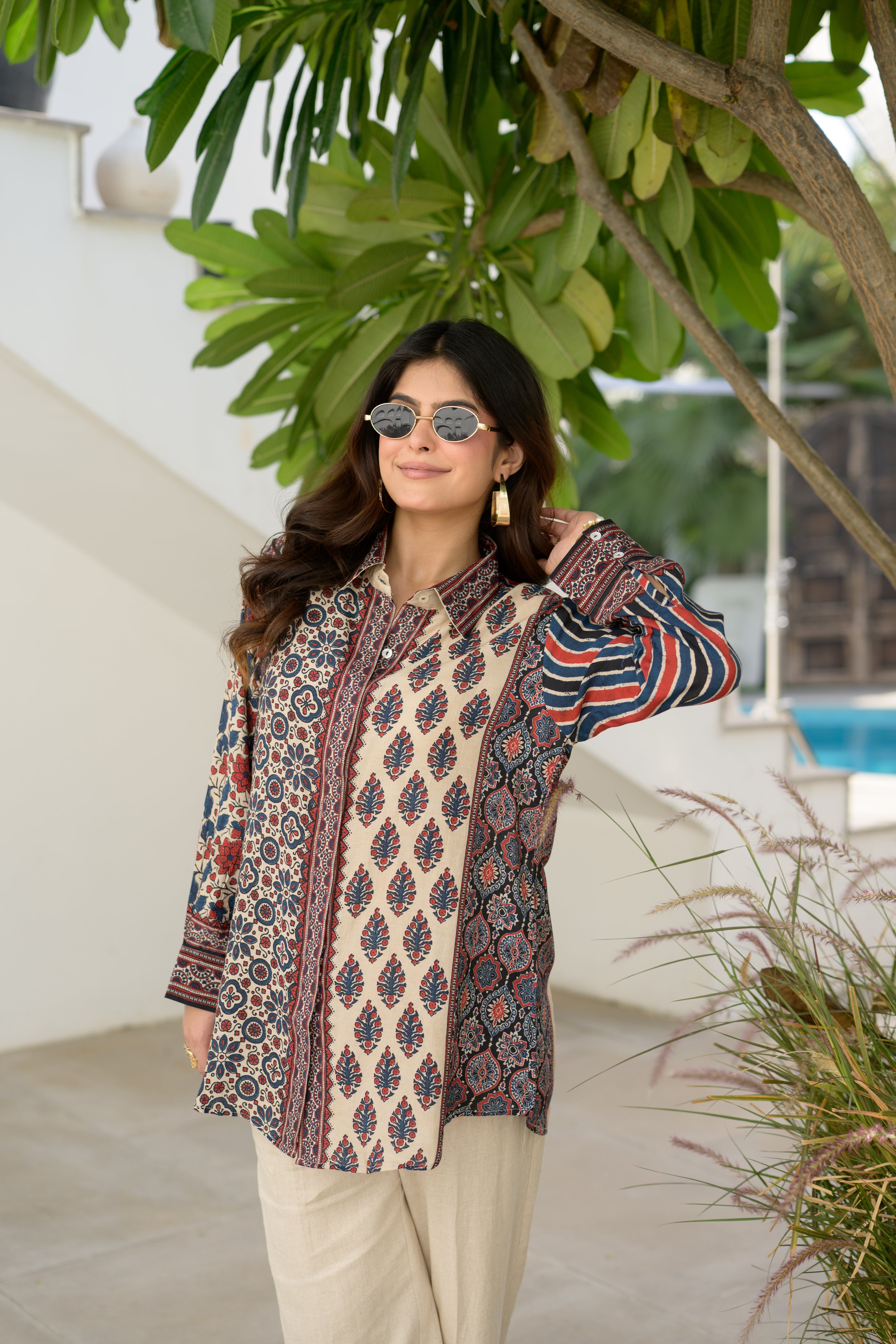 Kalamkari Patchwork Kurta  Shirt