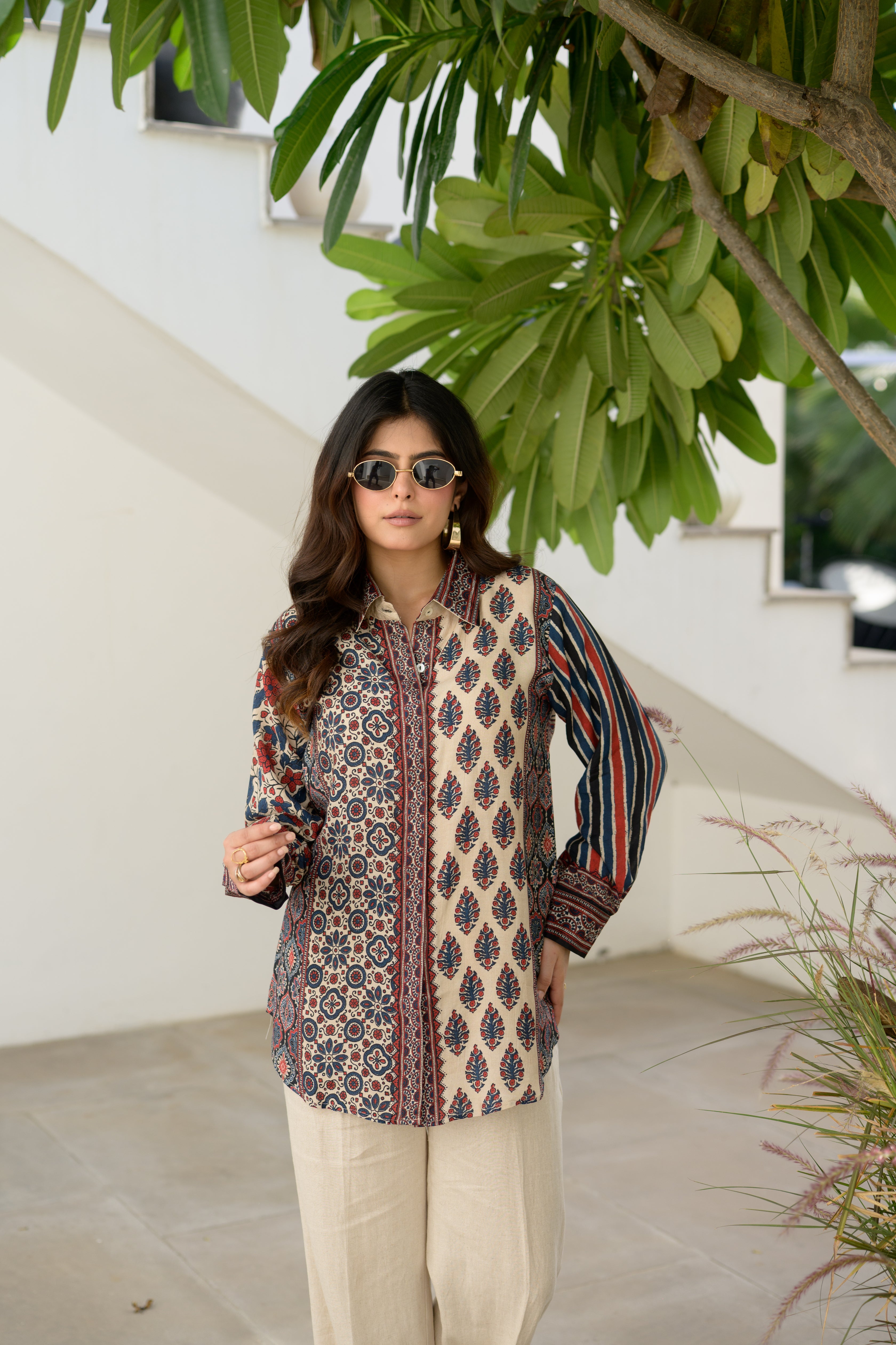 Kalamkari Patchwork Kurta  Shirt