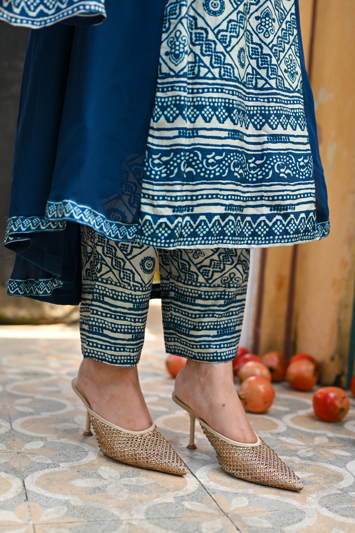 Royal Blue Shehzadi Anarkali Georgette Suit Set