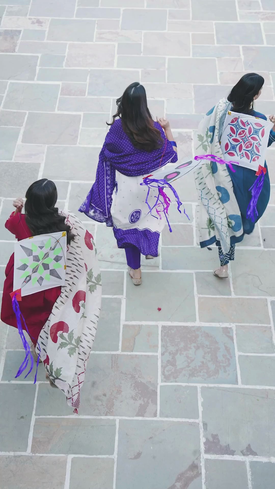 Deep Red Mul Chanderi Alia Cut With Spread Mirror work and Block Print Dupatta Suit Set