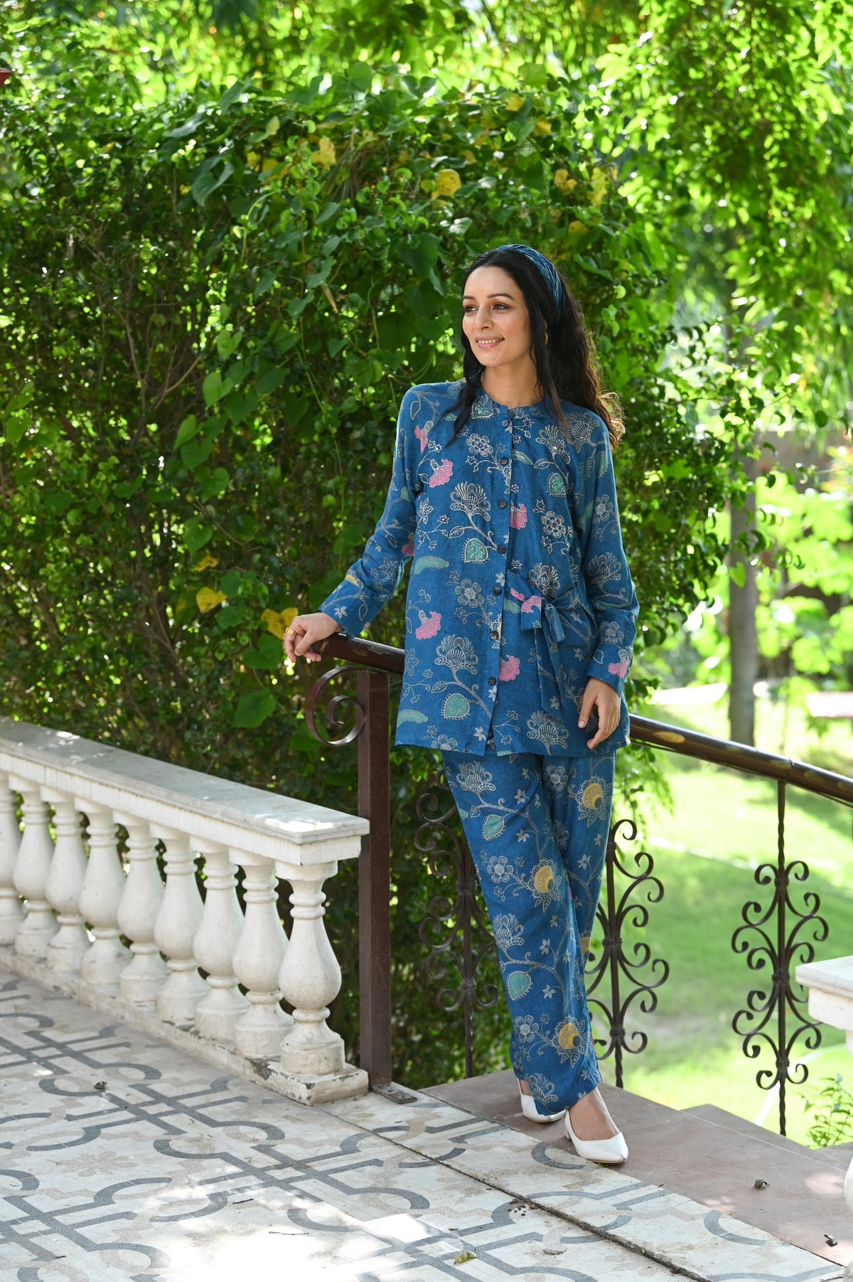 Fiesty Blue Co-ord Muslin Set