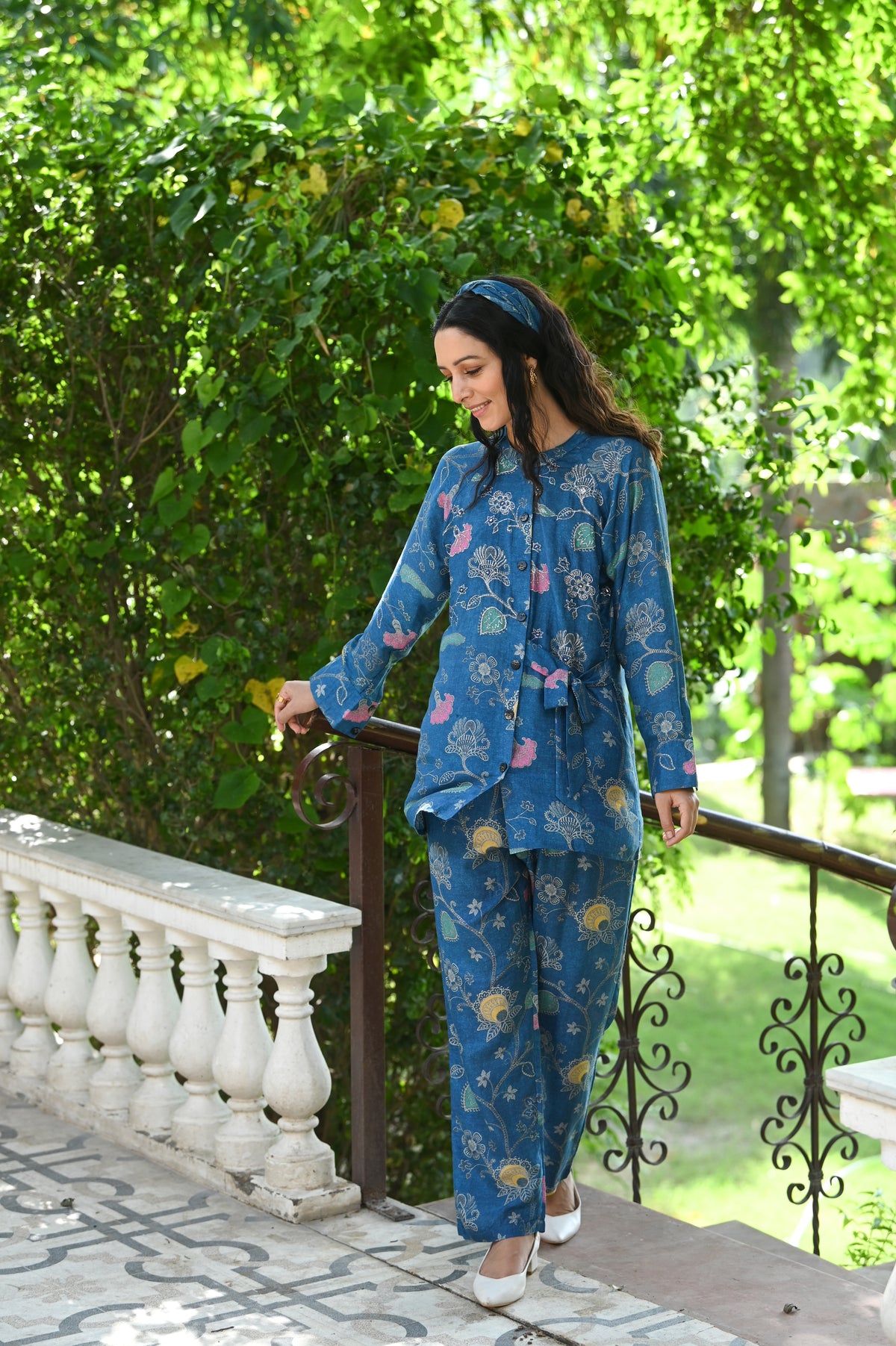 Fiesty Blue Co-ord Muslin Set