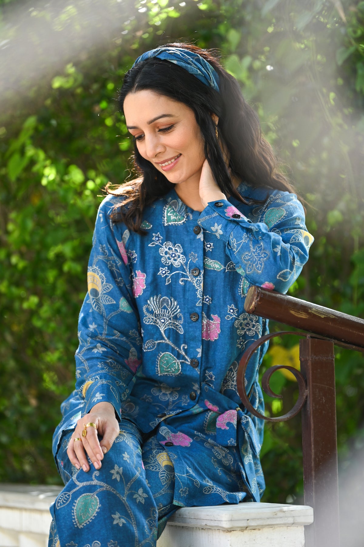 Fiesty Blue Co-ord Muslin Set